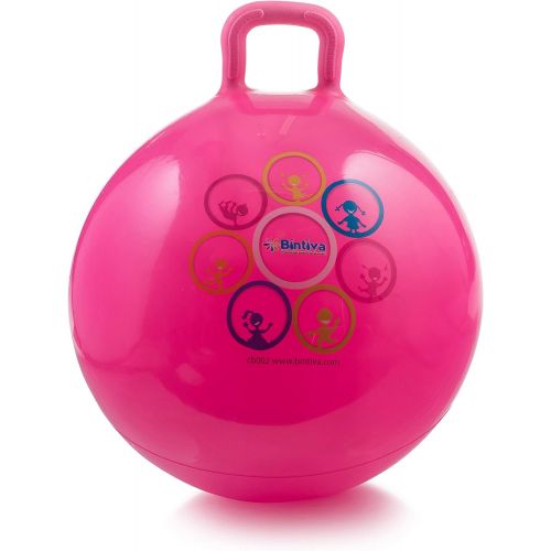  [아마존베스트]Hippity Hop 45 cm / 18 Inch Diameter Including Free Foot Pump, for Children Ages 3-6 Space Hopper, Hop Ball Bouncing Toy - 1 Ball