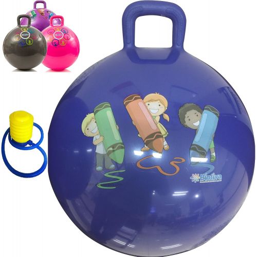  [아마존베스트]Hippity Hop 45 cm / 18 Inch Diameter Including Free Foot Pump, for Children Ages 3-6 Space Hopper, Hop Ball Bouncing Toy - 1 Ball