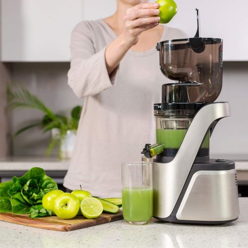  BioChef Quantum Slow Juicer - Entsafter mit barenstarkem 400 W Motor, grossem Einfuellschacht (8 * 8cm) und viel Zubehoer in Bronze