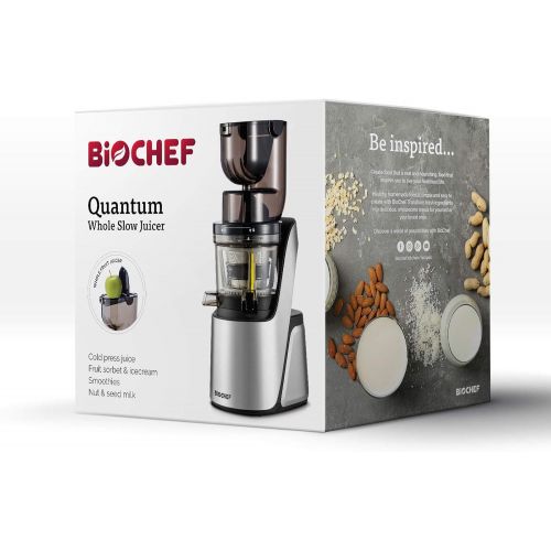  BioChef Quantum Slow Juicer - Entsafter mit barenstarkem 400 W Motor, grossem Einfuellschacht (8 * 8cm) und viel Zubehoer in Bronze