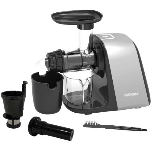  BioChef Axis Compact Entsafter/Slow Juicer/Horizontaler Entsafter - 150Watt & 80 U/min: Der ultimative Weizengras und Blattgemuese Entsafter (Rot)