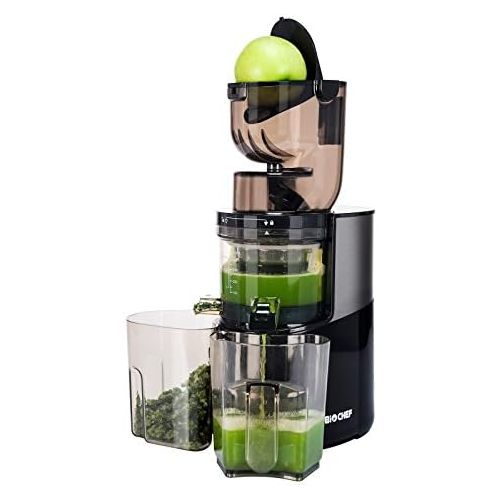  BioChef Altas Entsafter Whole Slow Juicer Pro - Ultra Leistungsstarker Motor, Einfach Gemuese & Fruechte Entsaften mit XXL Einfuellschacht, Spuelmaschinen Geeignete Einzelteile in Wein