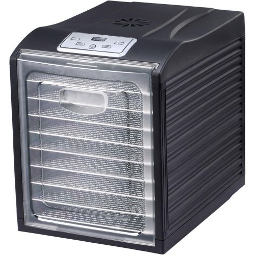  BioChef Arizona Sol Doerrautomat/Doerrgerat mit 9 Einschueben aus Edelstahl PLUS Digitaler Timer + Thermostat, 3 x Anti-Haft Folien, 2 x feinmaschige Einlegematten, 1 x Auffangblech (