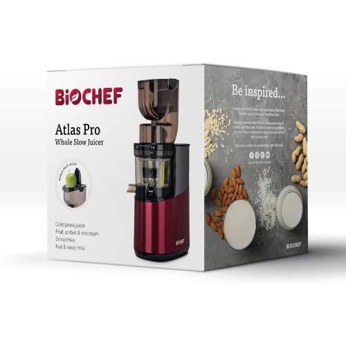  [아마존베스트]BioChef Atlas Whole Mixer Cold Pressed Slow Juicer ProSqueegee for Juice, 350W, 40RPM Motor. Lifetime Guarantee.