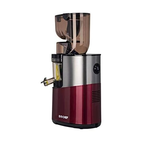  [아마존베스트]BioChef Altas Juicer Whole Slow Juicer Pro - Ultra Powerful Motor, Easy Vegetable & Fruit Juice with XXL Filling Chamber, Dishwasher-Suitable Items in Wine Red