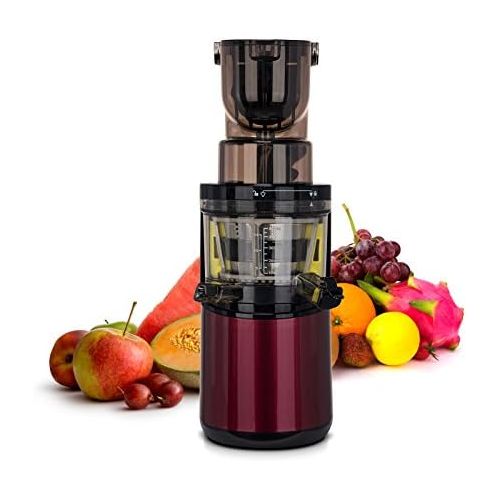  [아마존베스트]BioChef Altas Juicer Whole Slow Juicer Pro - Ultra Powerful Motor, Easy Vegetable & Fruit Juice with XXL Filling Chamber, Dishwasher-Suitable Items in Wine Red