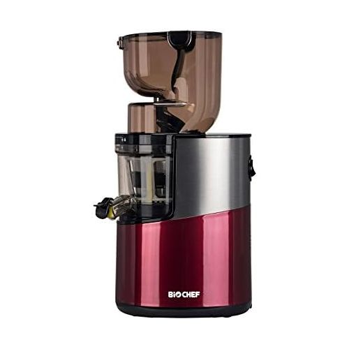  [아마존베스트]BioChef Altas Juicer Whole Slow Juicer Pro - Ultra Powerful Motor, Easy Vegetable & Fruit Juice with XXL Filling Chamber, Dishwasher-Suitable Items in Wine Red