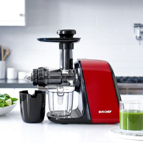  Bio Chef BioChef Axis Compact Masticating Juicer BPA FREE, Quiet 150w Motor  80 RPM, 1.8 Wide Chute, Wheatgrass JuicerGreens  FruitsVegetable Juice Extractor. Easy Clean & Affordable (S