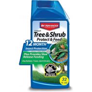 BioAdvanced 701901 12-Month Shrub Protect & Feed Insect Killer and Tree Food, 32-Ounce, Concentrate