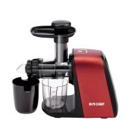 BioChef Axis Compact Juicer/Slow Juicer/Horizontal150Watts & 80RPM: The Ultimate Wheatgrass and Vegetable Juicer with a 10year manufacturers guarantee, red