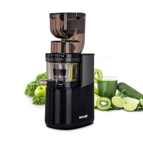  BioChef Altas Entsafter Whole Slow Juicer Pro - Ultra Leistungsstarker Motor, Einfach Gemuese & Fruechte Entsaften mit XXL Einfuellschacht, Spuelmaschinen Geeignete Einzelteile in Schw