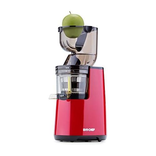  [아마존베스트]BioChef Atlas Whole Slow Juicer - For whole fruits / juicer / 250W / with dual wide filling system and lifetime warranty on the motor, red