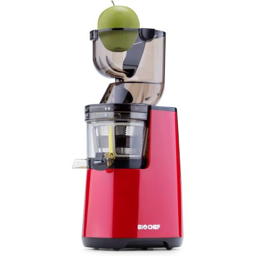  [아마존베스트]BioChef Atlas Whole Slow Juicer - For whole fruits / juicer / 250W / with dual wide filling system and lifetime warranty on the motor, red