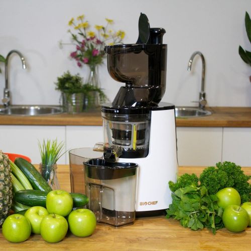  [아마존베스트]BioChef Atlas Whole Slow Juicer - For whole fruits / juicer / 250W / with dual wide filling system and lifetime warranty on the motor, red