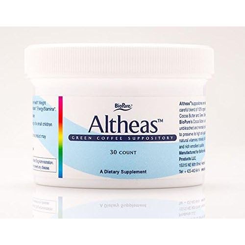  BioPure Altheas Suppository 30 Count Cocoa Butter and Green Coffee ExtractAltheas Suppositories 30 Count (Cocoa Butter and Green Coffee Extract)