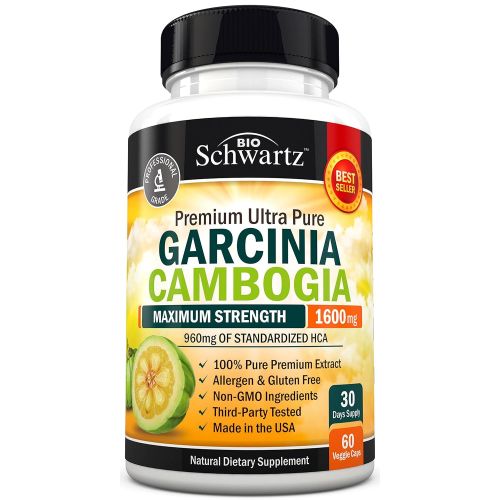  BioSchwartz Garcinia Cambogia Pure Extract 1600mg with 960mg HCA. Fast Weight Loss & Fat Metabolism. Best...