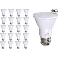 Bioluz LED 20 Pack PAR20 LED Bulb 90 CRI 5.5W = 75W Replacement Spot Light Bulb 3000K Soft White, E26, 40 Degree Beam Angle, UL Listed & Title 20