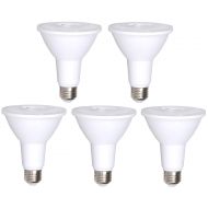 5 Pack Bioluz LED PAR30 LED Bulb, 12w Dimmable Flood Light Bulb, 100w Halogen Bulb Replacement, 850 Lumen 3000K Indoor/Outdoor UL Listed