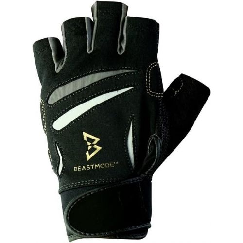  The Official Glove of Marshawn Lynch - Bionic Gloves Beast Mode Mens Fingerless Fitness/Lifting Gloves w/ Natural Fit Technology, Black (PAIR)