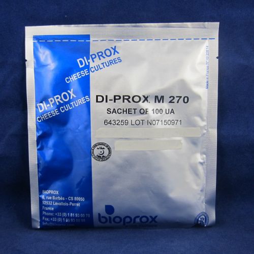  Bioprox M270, M272 or M189, 100 Units (Low Gas Producing Mesophilic Culture), Adds Buttery Taste to Fresh Creams and Fresh Cheeses