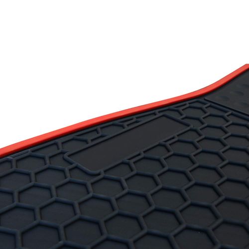  Biosp biosp Car Floor Mats for Mazda 3 Axela 2015 2016 2017 2018 Front and Rear Seat Heavy Duty Rubber Liner Black Red Vehicle Carpet Custom Fit-All Weather Guard Odorless