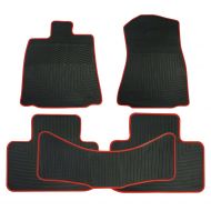 Biosp biosp Car Floor Mats for Lexus IS（RWD/2WD）2016 2017 2018 2019 Front And Rear Heavy Duty Rubber Liner Set Black Red Vehicle Carpet Custom Fit-All Weather Guard Odorless