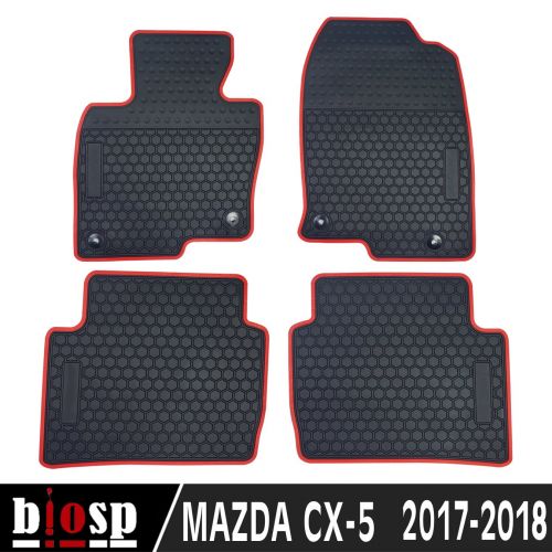  Biosp biosp Fit Mazda CX-5 CX5 2017 Runner Front and Rear Seat Floor Mats Heavy Duty Rubber Carpet,black