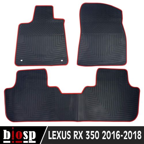  Biosp biosp Compatible Fit 2016 2017 2018 Lexus RX350 Runner Front and Rear Floor Mats All Weather Floor Liners Set Heavy Duty Rubber Car Carpet