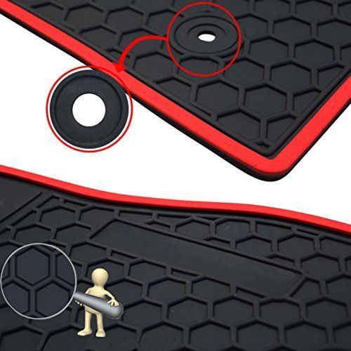  Biosp biosp Compatible for Jeep Wrangler JL 2018 2019 All Weather Floor Mats Liners Black Front and Rear Set Heavy Duty Rubber Car Carpet