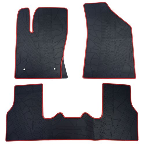  Biosp biosp Fit For 2017 2018 Jeep Compass 18 Runner Front and Rear Seat Floor Mats Set Heavy Duty Rubber Car Carpet