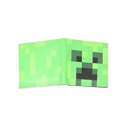  Minecraft Creeper Pixels Bi-Fold Wallet Multi-Colored Licensed