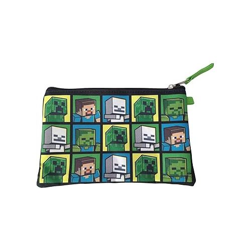  Bioworld Minecraft Creepers 5pc Backpack Bookbag Set Licensed