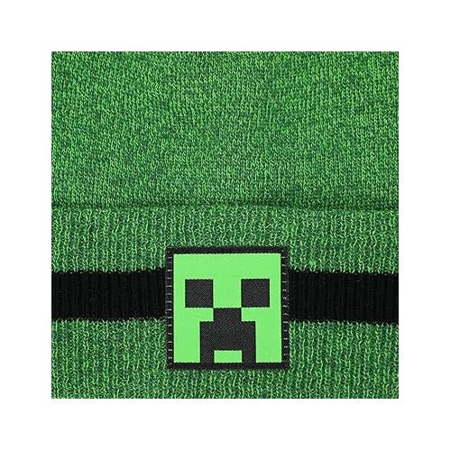  Bioworld Minecraft Creeper and TNT Youth Beanie Set (Pack of 2) Multicolored