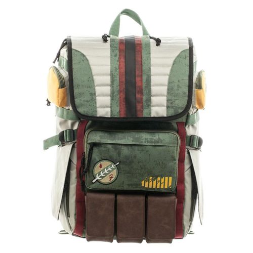  Bioworld Star Wars Boba Fett Mandalorian Suit Up Laptop Backpack