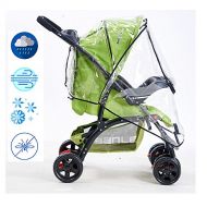 Biowow Stroller Rain Cover Universal,Clear Plastic Stroller Cover Waterproof, Windproof Protection - Travel-Friendly, Outdoor Use - Easy to Install and Remove