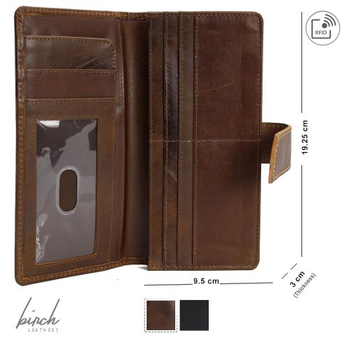  Birch+Leathers Slim Leather Travel Wallet passport holder with RFID Block