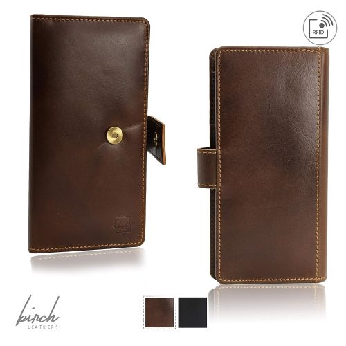  Birch+Leathers Slim Leather Travel Wallet passport holder with RFID Block