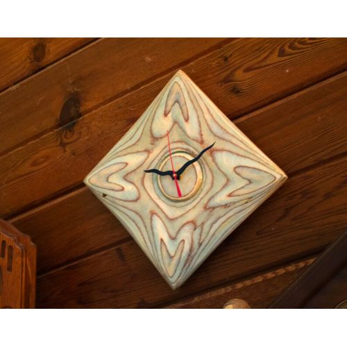  BirchWoodBlue Diamond Clock