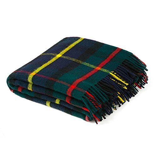  Birchwood Tweedmill Tartan Throw Blanket, Hunting McLeod