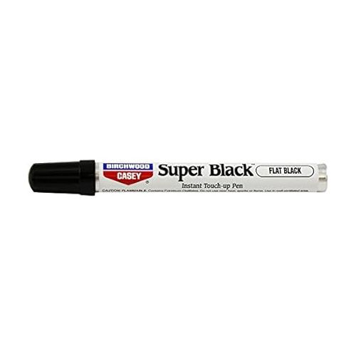  Birchwood Casey Long-Lasting Fast-Drying Super Black Touch-Up Pen for Deep Scratches and Worn Areas, FLAT BLACK, 0.33 OUNCE