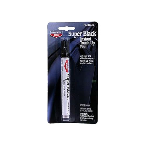  Birchwood Casey Long-Lasting Fast-Drying Super Black Touch-Up Pen for Deep Scratches and Worn Areas, FLAT BLACK, 0.33 OUNCE