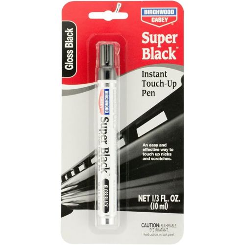  Birchwood Casey Long-Lasting Fast-Drying Super Black Touch-Up Pen for Deep Scratches and Worn Areas, FLAT BLACK, 0.33 OUNCE