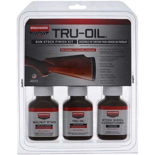  Birchwood Casey Easy-to-Use Long-Lasting Complete Tru-Oil Stock Finish for Gun Stock Finishing and Maintenance