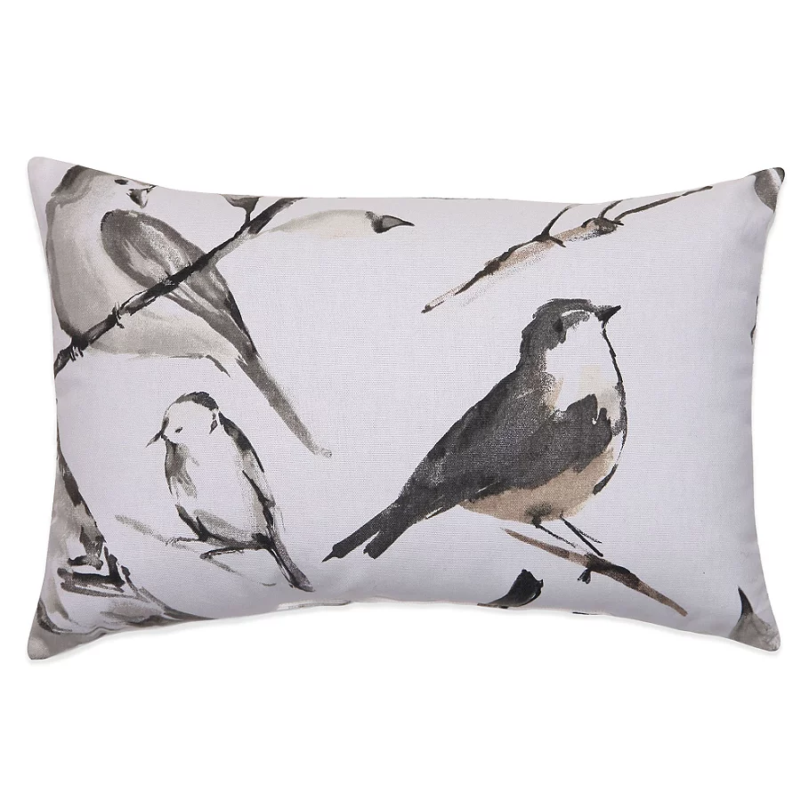 Bird Watcher Oblong Throw Pillow