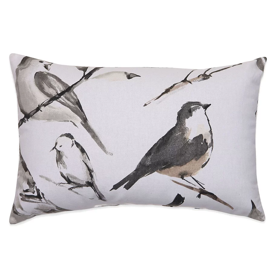  Bird Watcher Oblong Throw Pillow