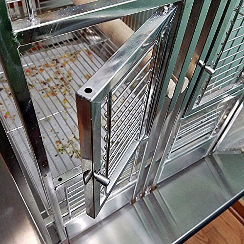  BirdCages4Less Java Hut Haven Stainless Steel Small Bird Cage - Perfect for Parrots, Parakeets, Cockatiels, Finches, Canaries, Conures, Budgies - 27W x 18”D x 56.5H