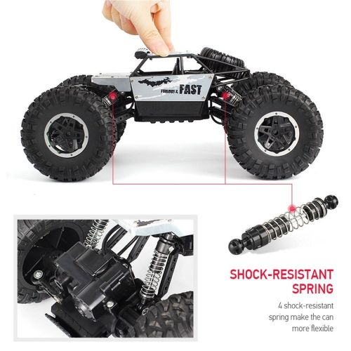  Birdfly Cross-Country RC Climbing Car 1/18 2.4G 4WD 15KM/h Alloy High Tire Off-Road Monster Truck Radio Contral Toy Car (Gold)