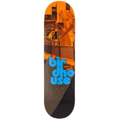  Birdhouse Skateboard-Deck Stacked - 8.25 Inch Orange-Schwarz (One Size , Orange)