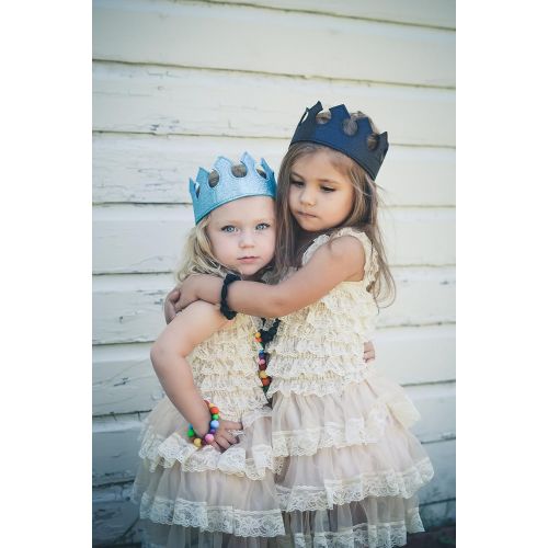  Birdy Boutique Boy Dress Up Play Time Crown in Midnight Black Glittery Stretchy Birthday Party