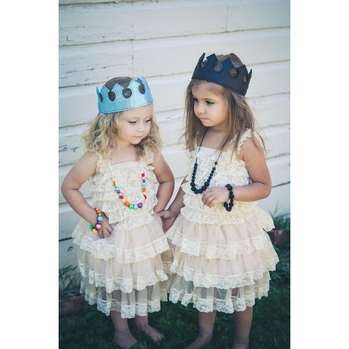  Birdy Boutique Boy Dress Up Play Time Crown in Midnight Black Glittery Stretchy Birthday Party